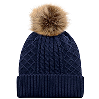 Alternative view of Cuff Toque - Faux Pom Pom