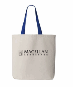 Canvas Tote with Contrast-Color Handles